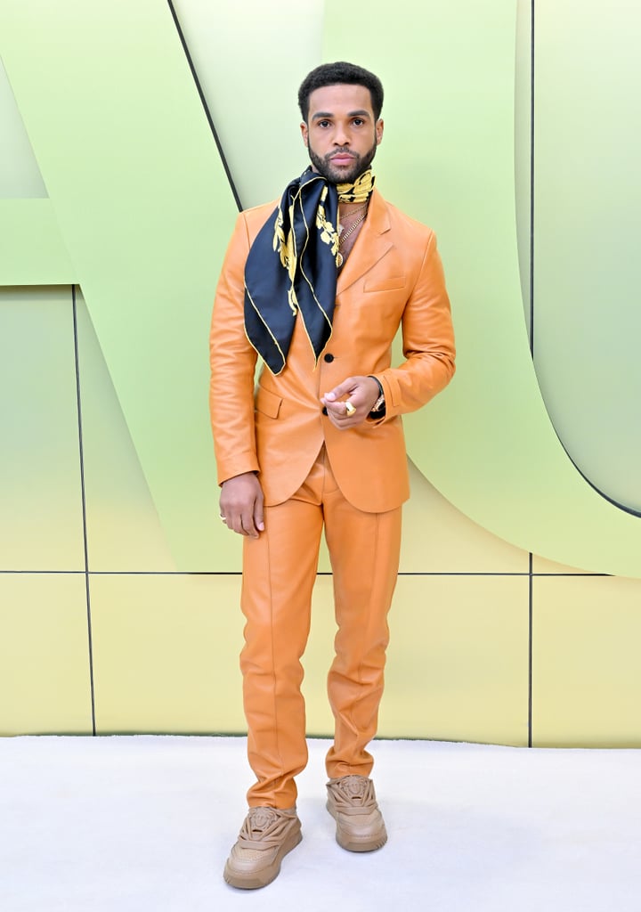 Lucien Laviscount at the Versace Show in Los Angeles