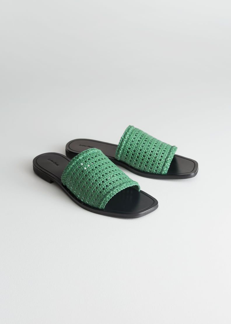 & Other Stories Square Toe Woven Sandals