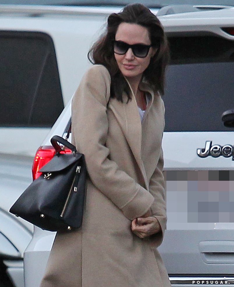 Angelina Jolie's Camel Coat