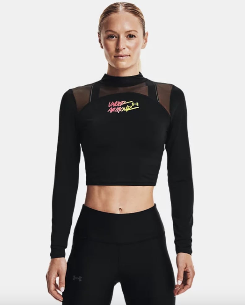 Under Armour HeatGear Crop Mock Neck Top