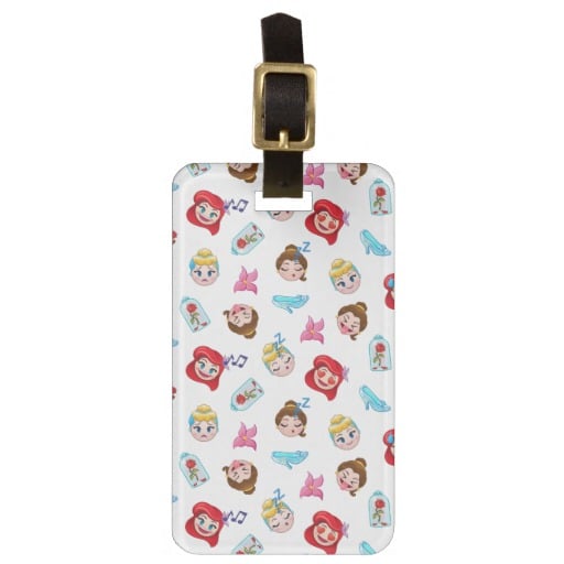 Princess Emoji Pattern Luggage Tag ($10)