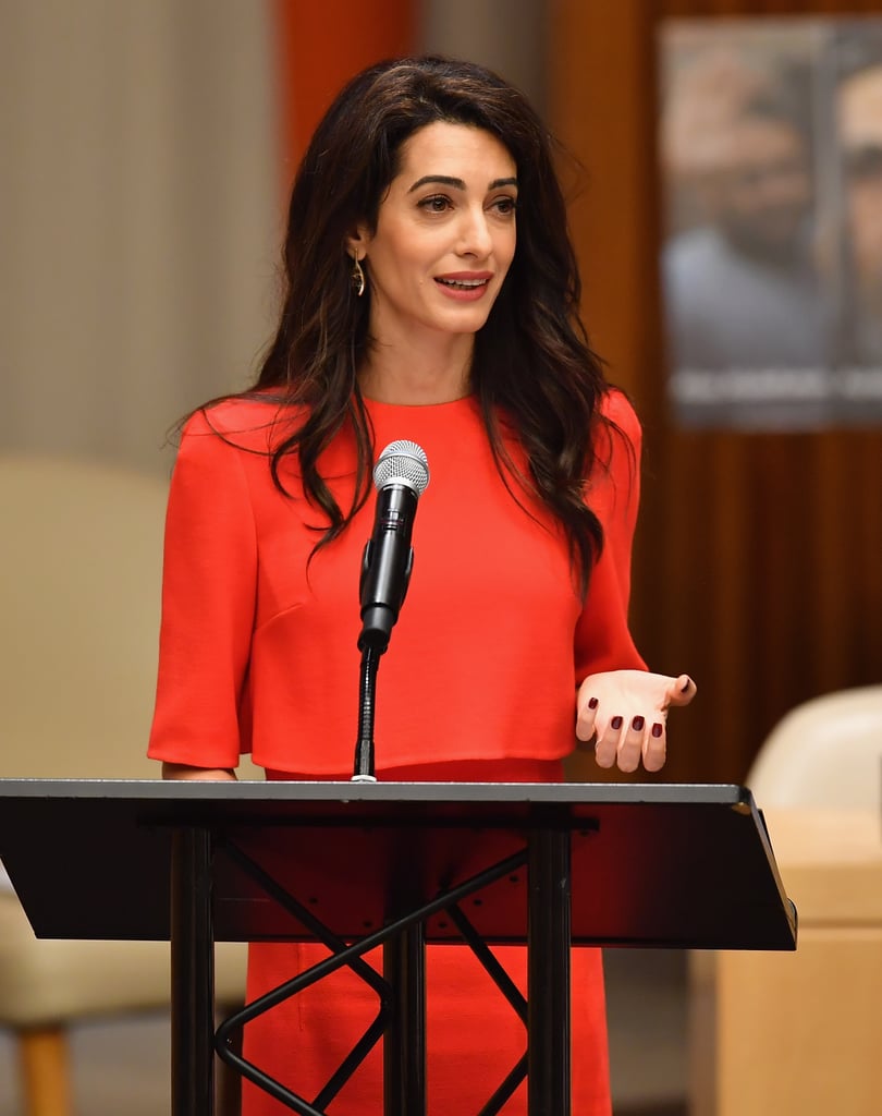 Amal Clooney Red Dress September 2018