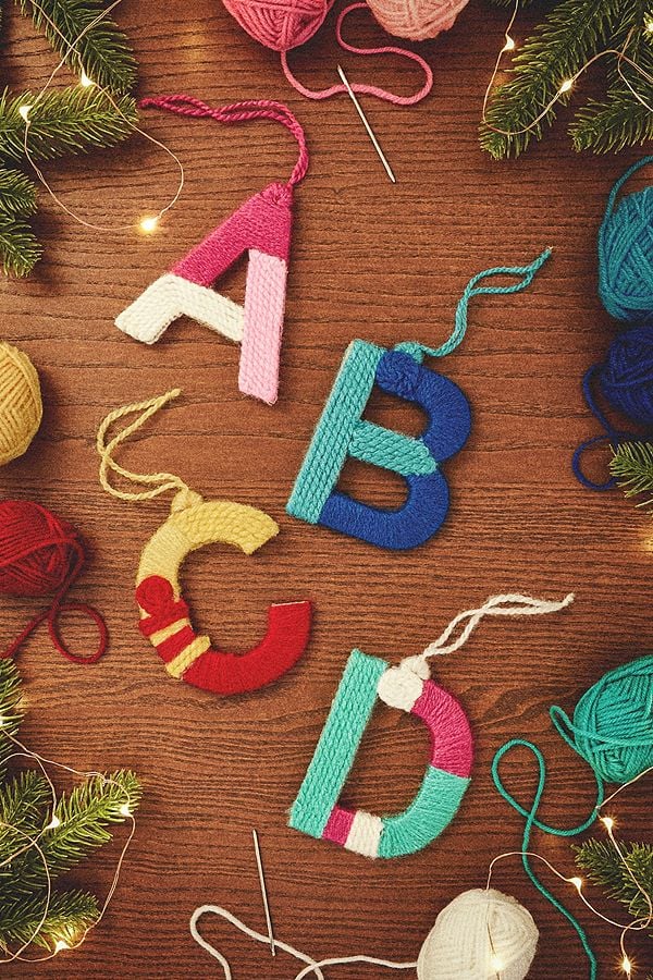 Letter Woollen Christmas Decoration