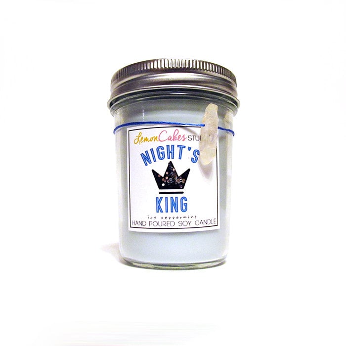 Night's King candle ($12) with fresh peppermint leaf, sweet ripened strawberry, and vanilla notes