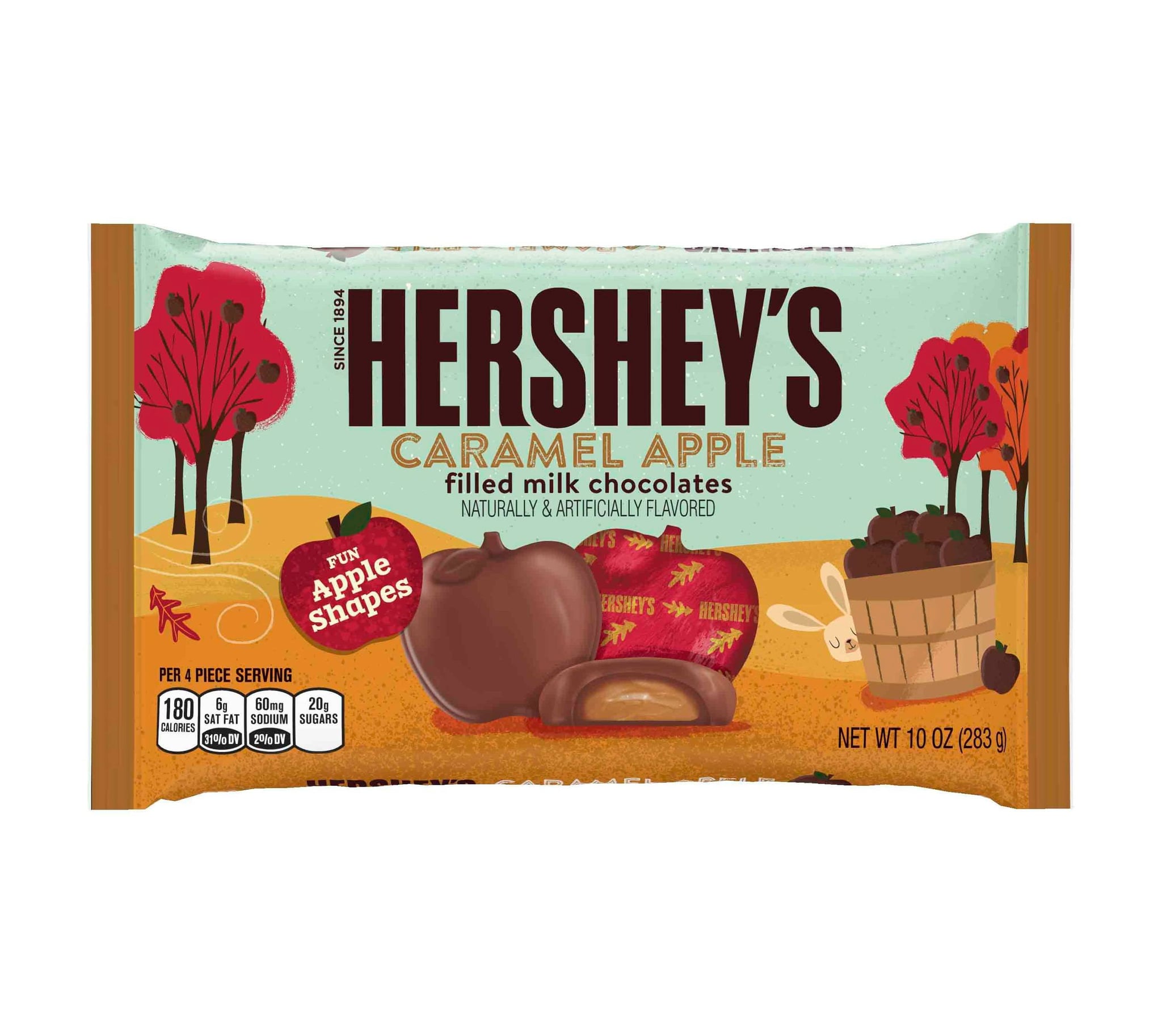 PopsugarLivingHershey'sHershey's Halloween Caramel-Filled Milk ChocolatesYes, Caramel Apple Hershey's Kisses Do Exist — Here's Where to Find Them!September 25, 2017 by Terry CarterFirst Published: September 13, 20172K SharesChat with us on Facebook Messenger. Learn what's trending across POPSUGAR.Holy sh*t, we just discovered Hershey's Halloween Caramel Apple Filled Milk Chocolates and now we're obsessed. The apple-shaped milk chocolate candies are currently available at Target for $3.59, and they basically combine your favorite Fall treat (candy apples!) with Hershey's Kisses AND milk chocolate. Seriously, what more could you ask for? The Halloween treat first arrived in 2016, but now they're back on shelves. If you're looking for an alternative to pumpkin spice everything (trust us, we tried Hershey's Kisses Pumpkin Spice and it was not our favorite) then you might want to give this one a try. Now excuse us while we order up a batch to conduct our own taste test! Join the conversationChat with us on Faceb - 웹
