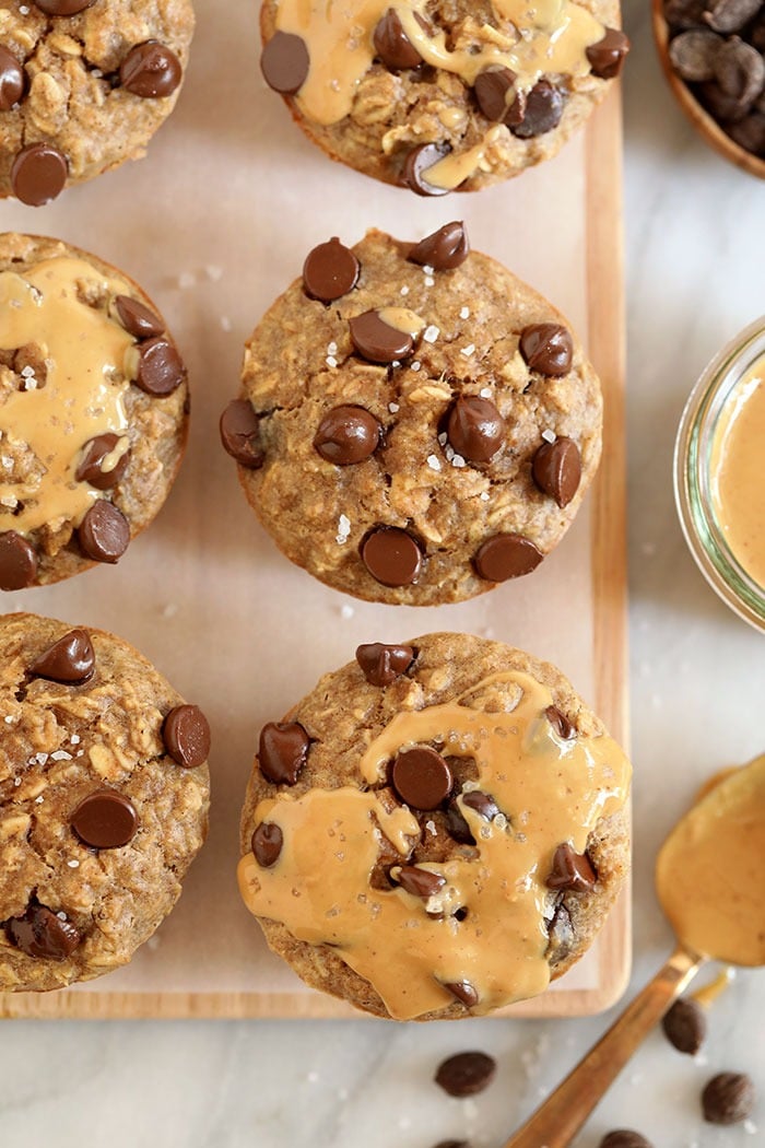 Peanut Butter Chocolate Chip Muffin Tin Oatmeal Cups