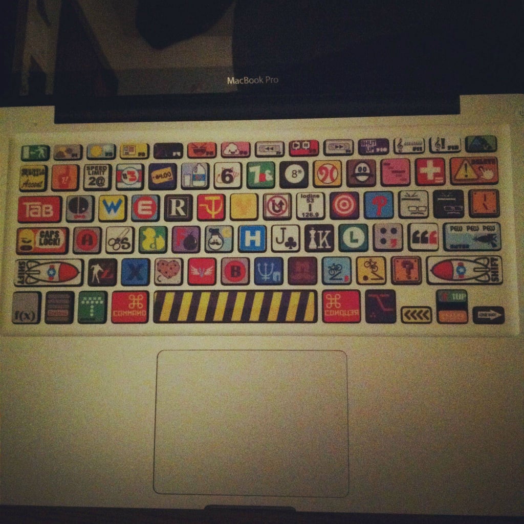 Cover a keyboard with weird ransom-note decals.