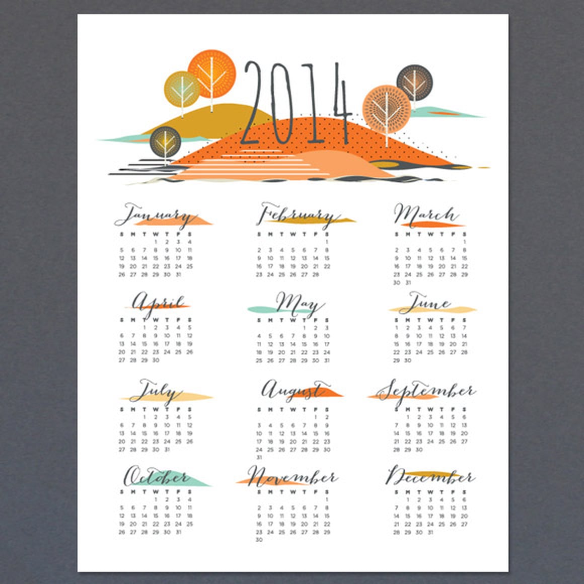 Free Printable 2014 Calendar | PS Smart Living