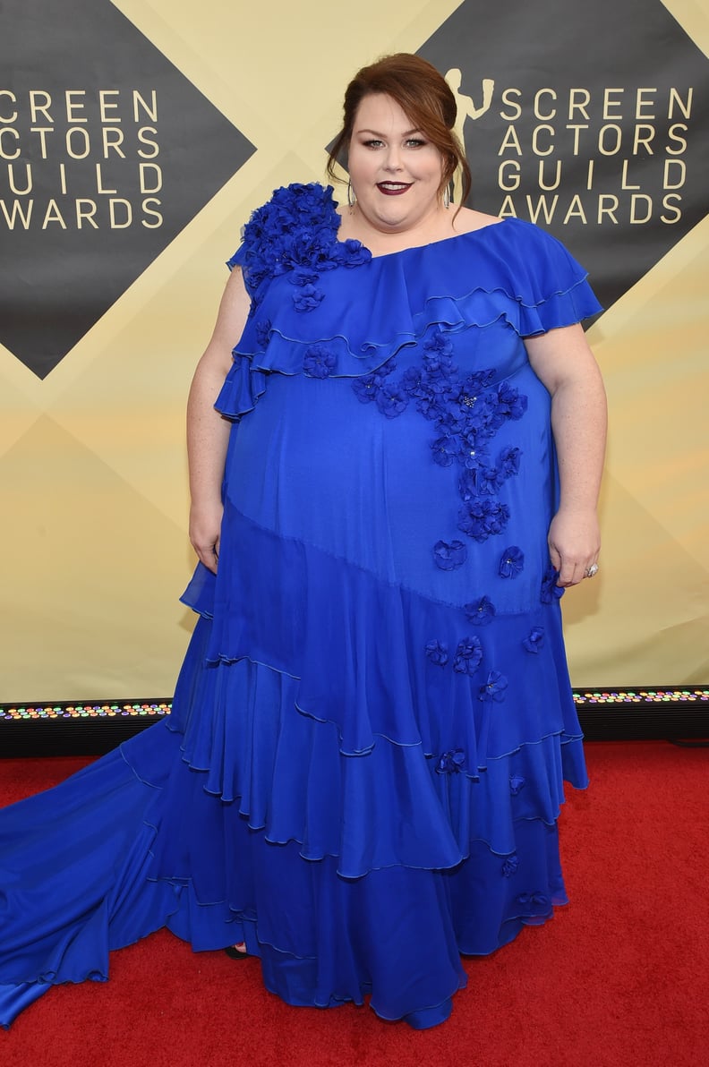 Chrissy Metz's Blue Dress at SAG Awards 2018 | POPSUGAR Fashion