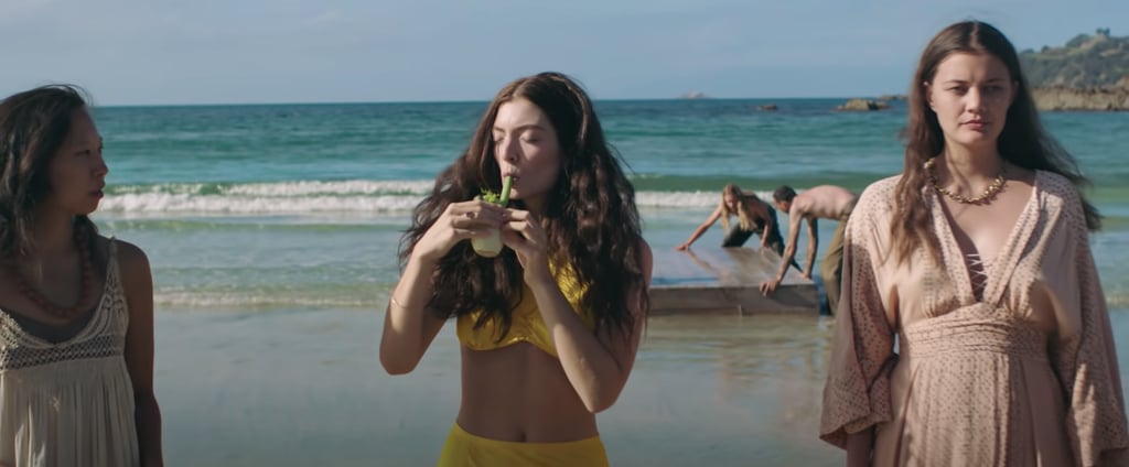 Lorde's Yellow Two-Piece Set in "Solar Power" Music Video