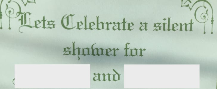 Silent Wedding Shower Invitiation