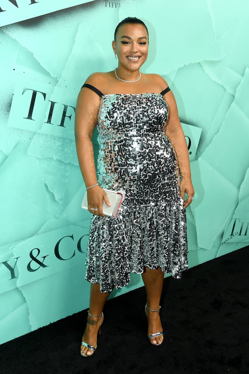 Paloma Elsesser in a Mirrored Dress