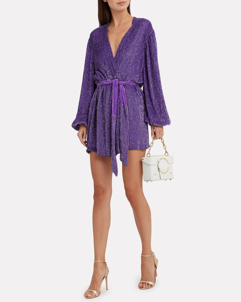 Retrofete Gabrielle Purple Sequin Mini Dress