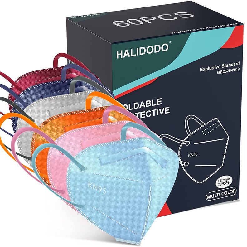 Colorful Options: Halidodo Individually Wrapped KN95 Face Mask