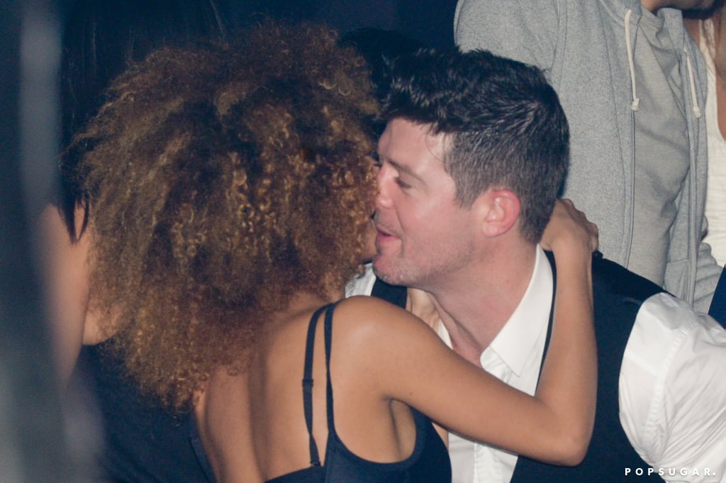 Kanye West and Robin Thicke at a Club in Paris