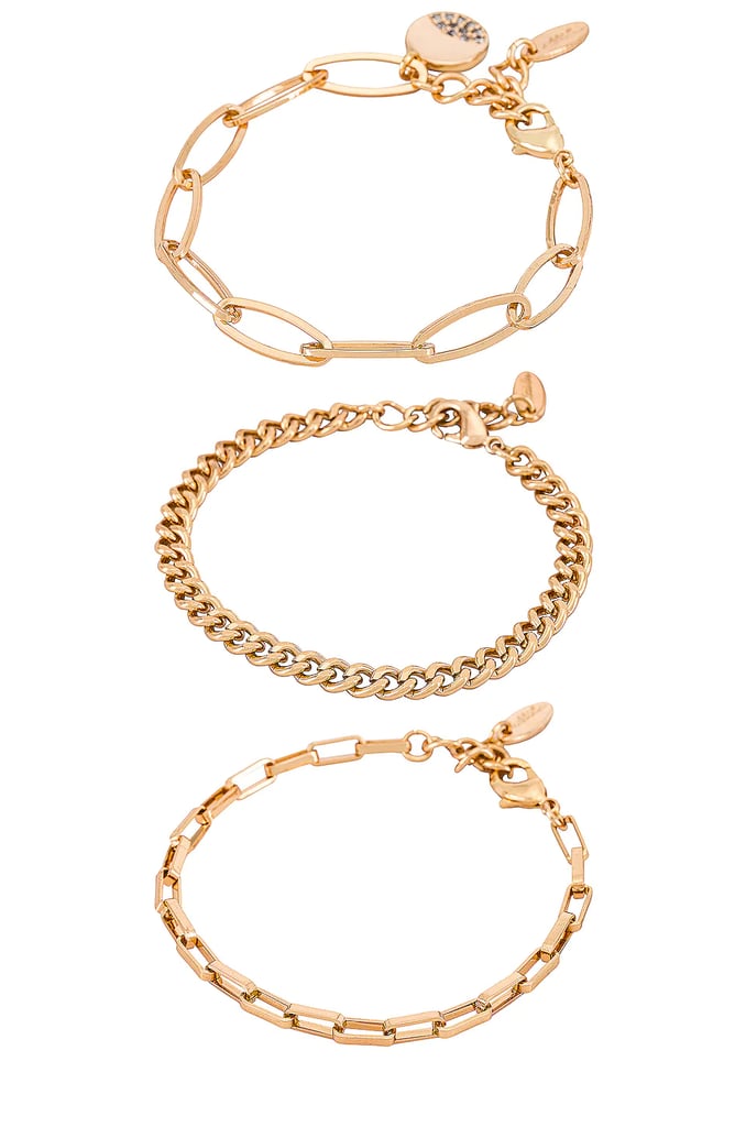Ettika Chain Bracelet Set in Gold
