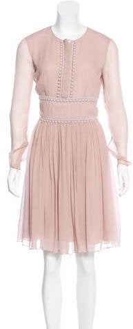 Burberry Long Sleeve Silk Dress | The 