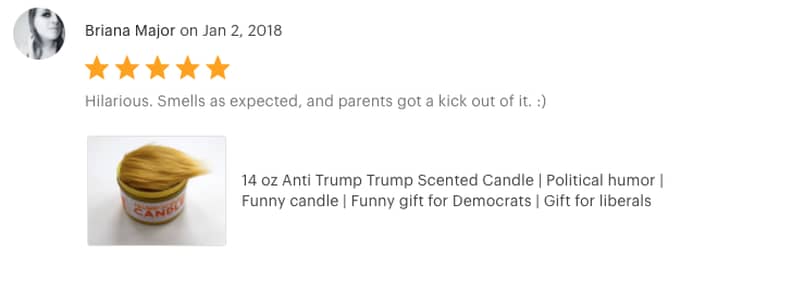 Funny Trump Soy Candle | Gag Gift Trump Gift Ideas