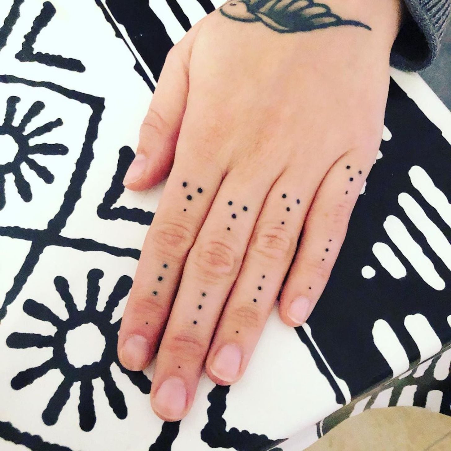 3 Tattooed Dots on Hand: Simple & Stylish