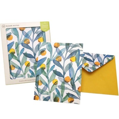 Green Inspired 10ct Citrus Sprigs Blank Cards