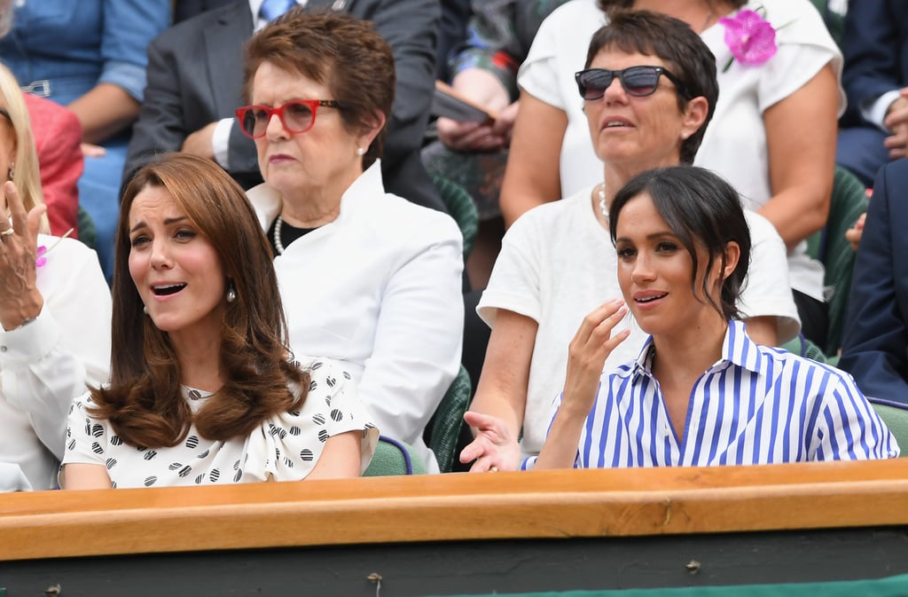 Kate Middleton and Meghan Markle at Wimbledon 2018