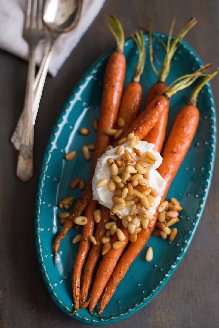 Glazed Carrots With Greek Yogurt and Buttered Pine Nuts