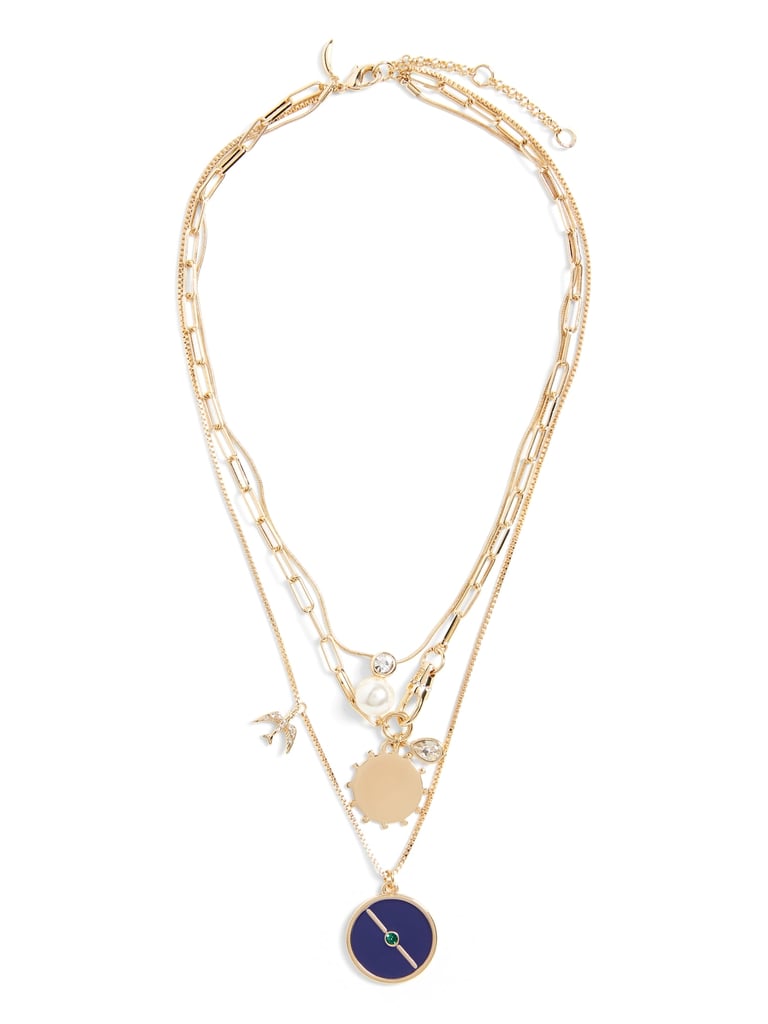 Banana Republic Layered Enamel & Chain Necklace