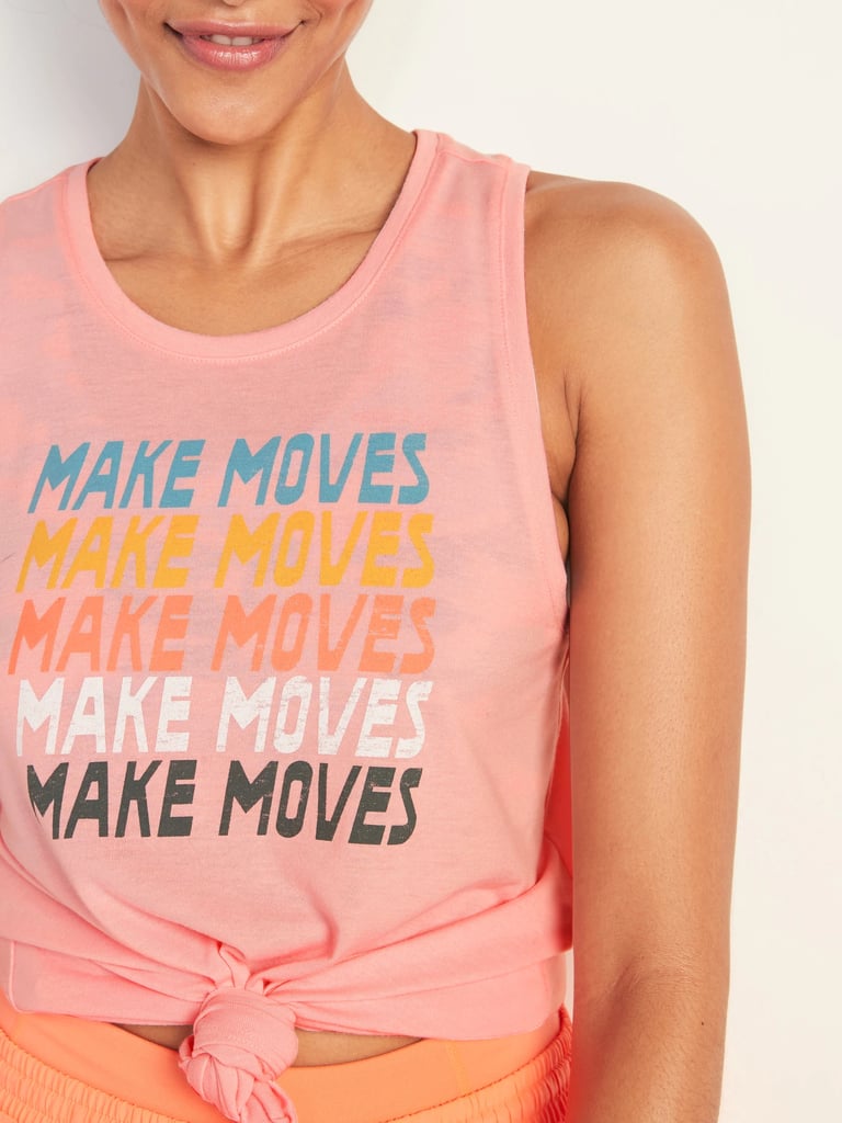 Old Navy Graphic Muscle Tank Top in Sweet Dahlia