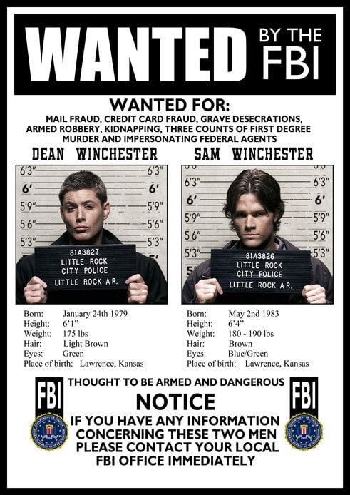 For the Superfan: FBI Wanted Poster