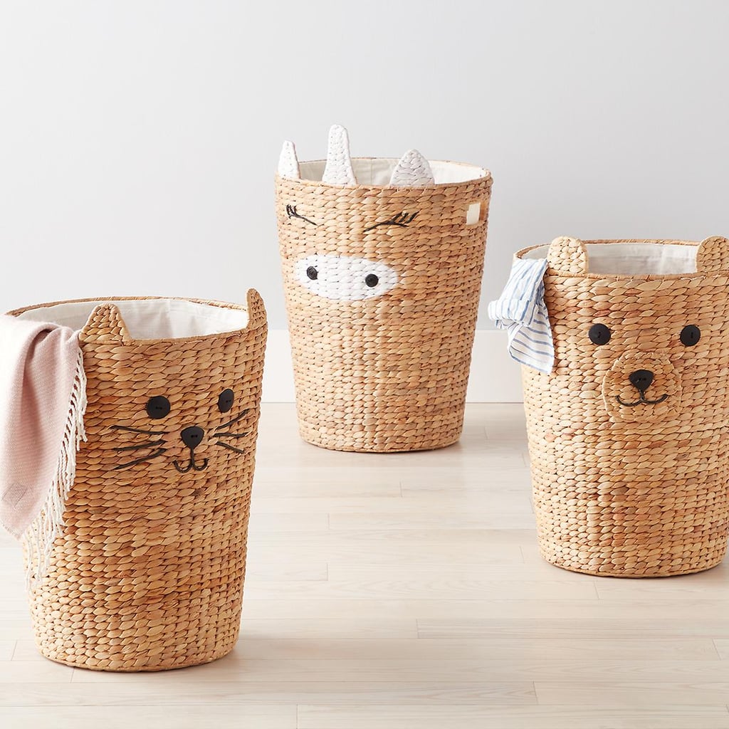 For Kids' Rooms: Animal Water Hyacinth Hampers