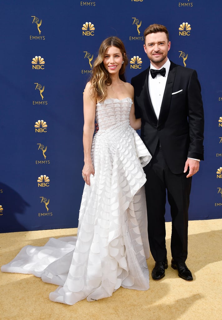 Justin Timberlake and Jessica Biel at the 2018 Emmys