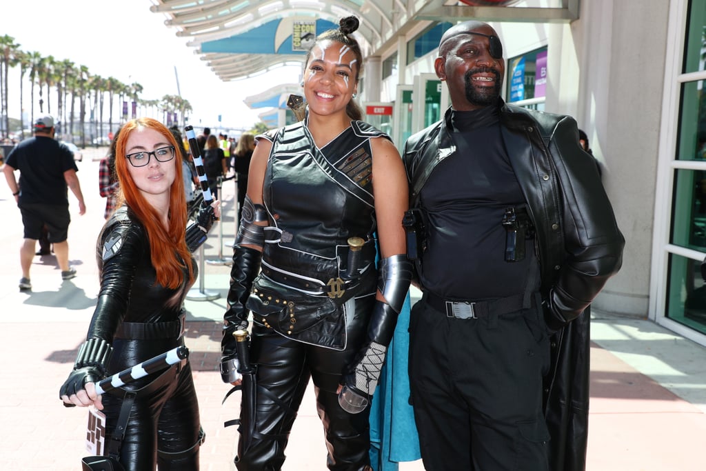 Black Widow, Valkyrie, and Nick Fury From the MCU