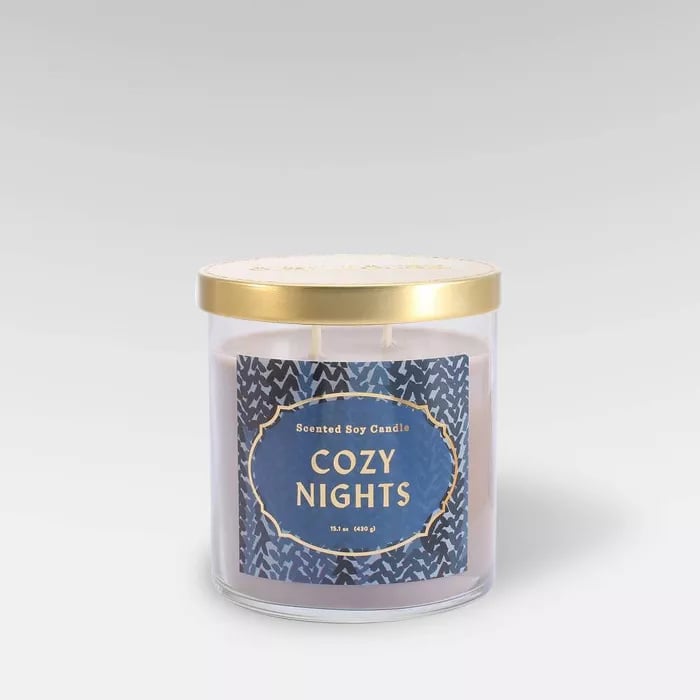 Opalhouse Cozy Nights Lidded Glass Jar 2-Wick Candle