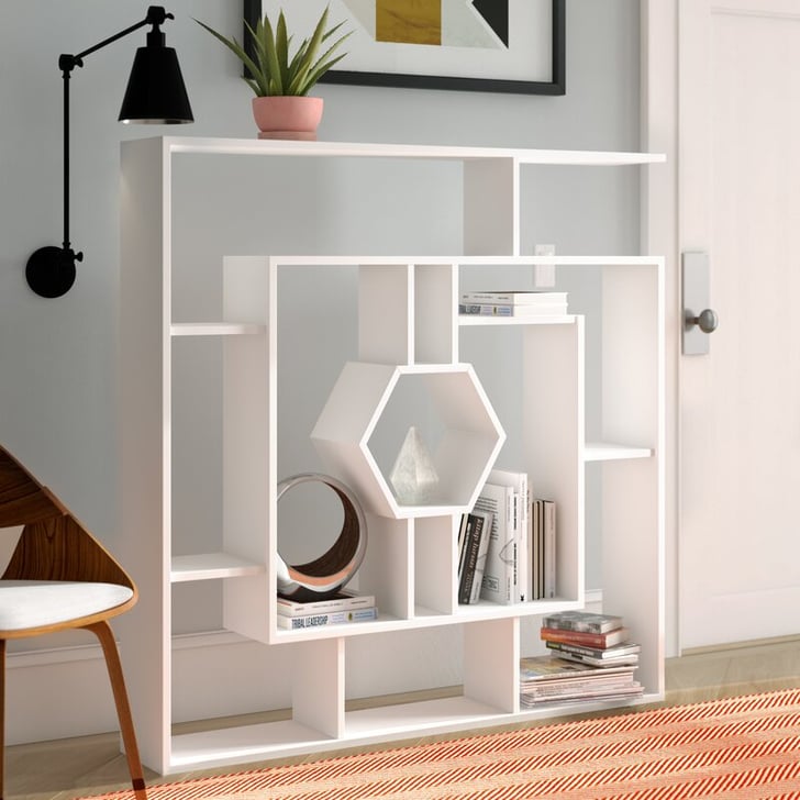 Geometric bookcase outlet room divider