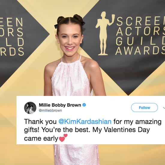 Millie Bobby Brown's Reaction to KKW Valentine's Day Gift