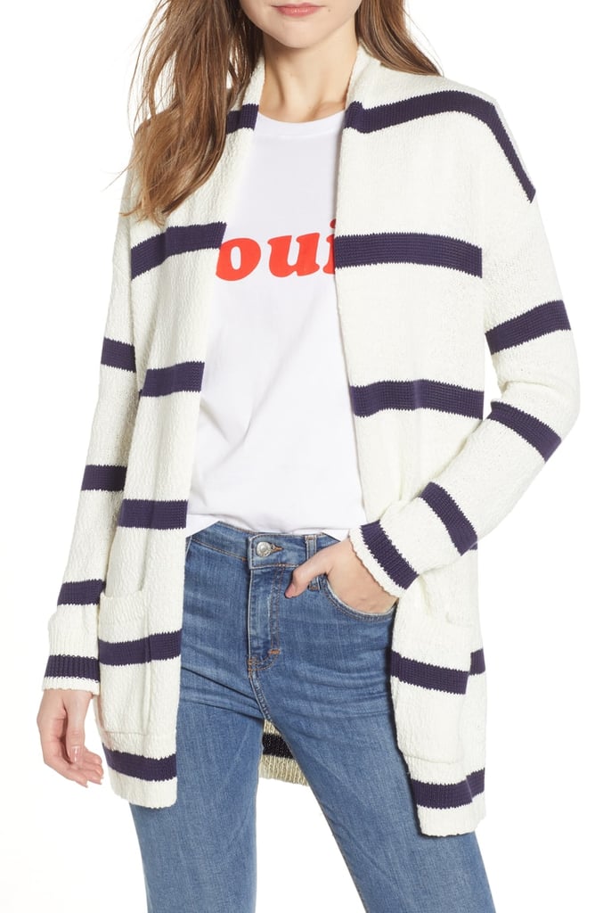 striped cardigan