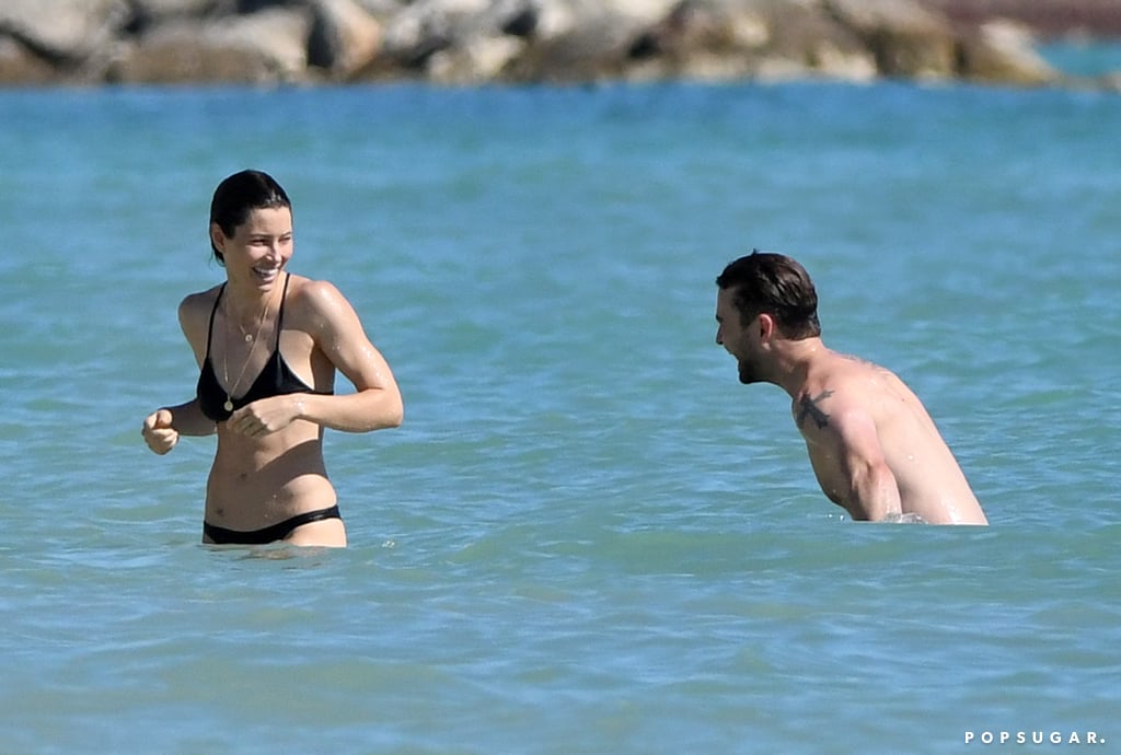 Justin Timberlake and Jessica Biel in the Caribbean 2016
