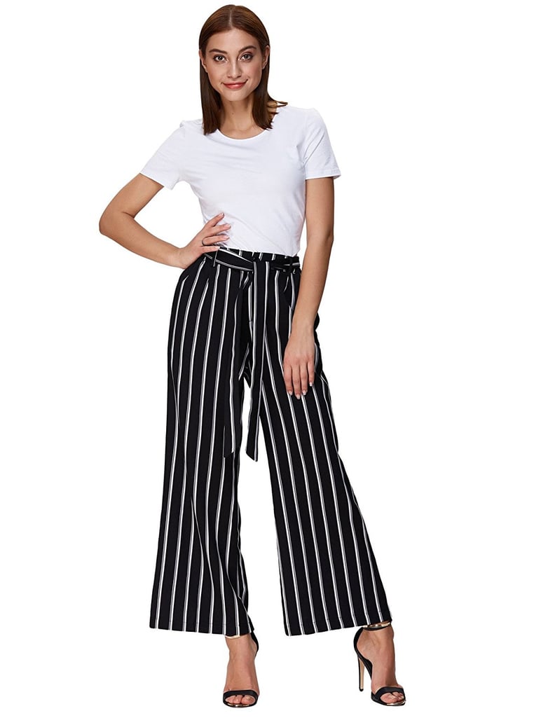 Grace Karin Belted Palazzo Pants