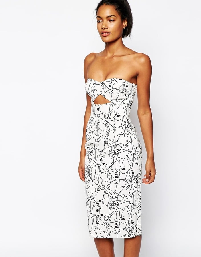 Shakuhachi Bustier Dress in Faces Print ($289)