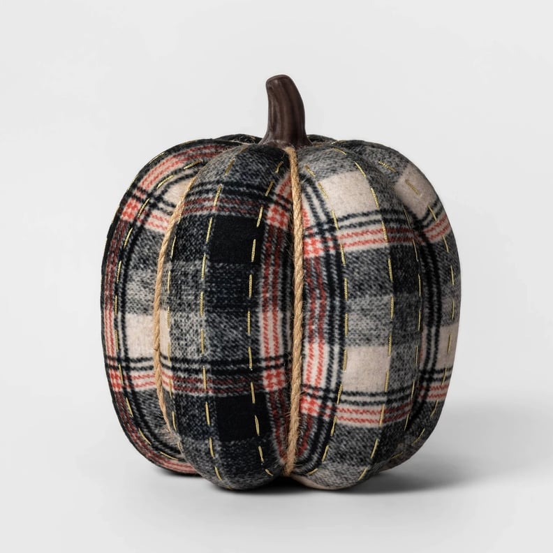 Knit Plaid Pumpkin Halloween Decoration