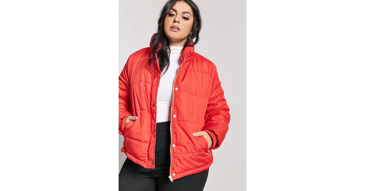 forever 21 white puffer jacket