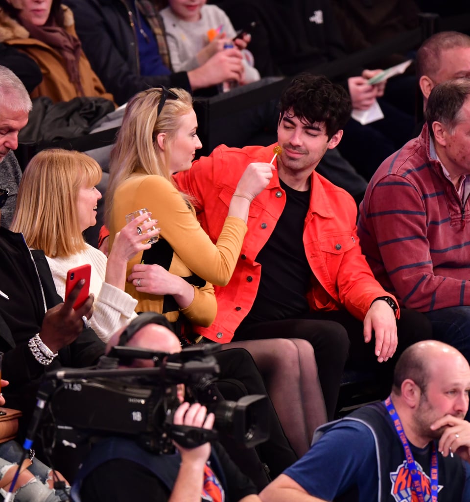 Joe Jonas and Sophie Turner at Basketball Game March 2019