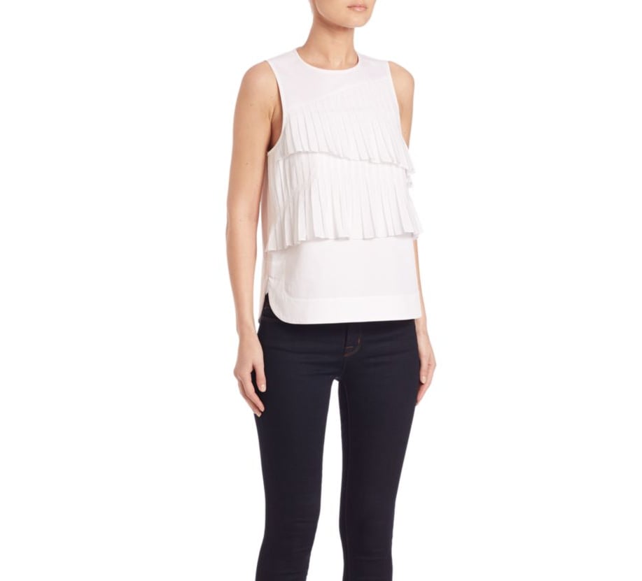 Tibi Poplin Sleeveless Top ($295)