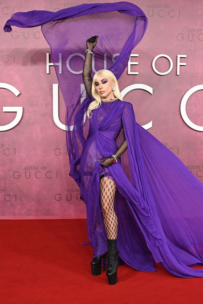 Lady Gaga's Purple Gown at the House of Gucci UK Premiere