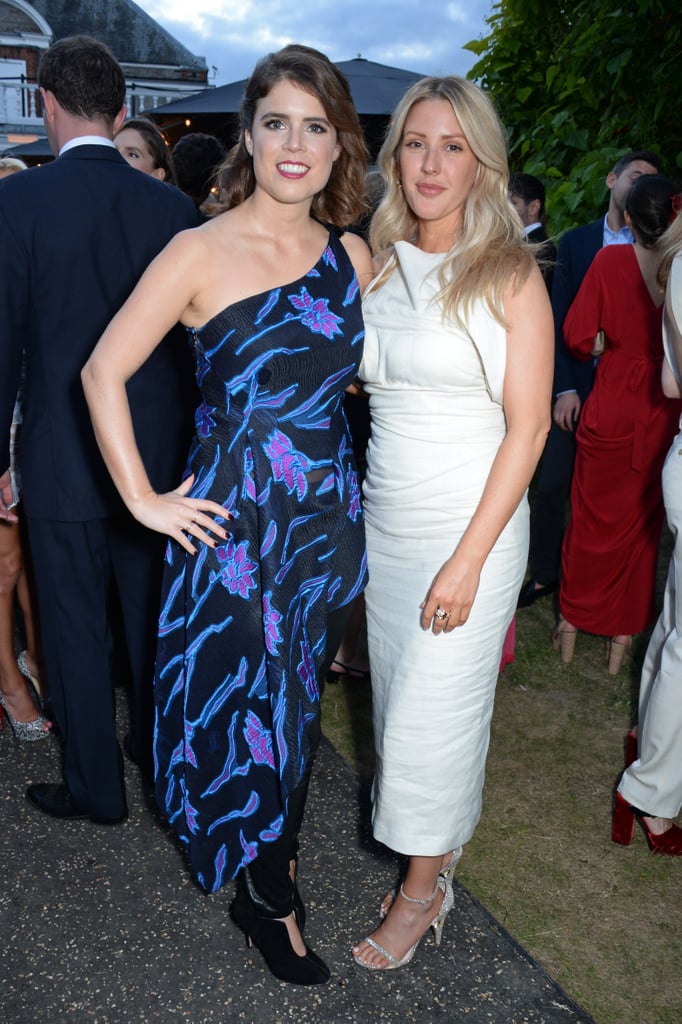 Princess Eugenie Wearing a Dress Over Pants