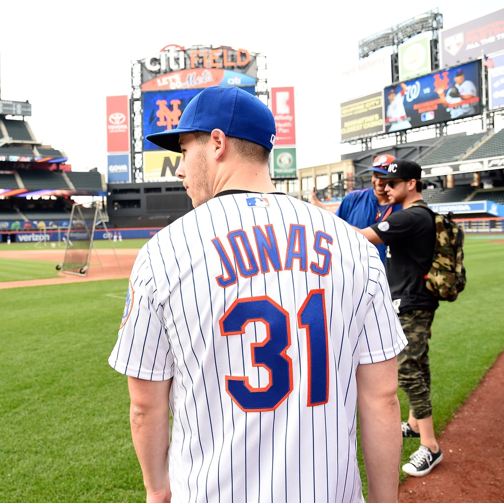 Demi Lovato and Nick Jonas at New York Mets Game July 2016 POPSUGAR