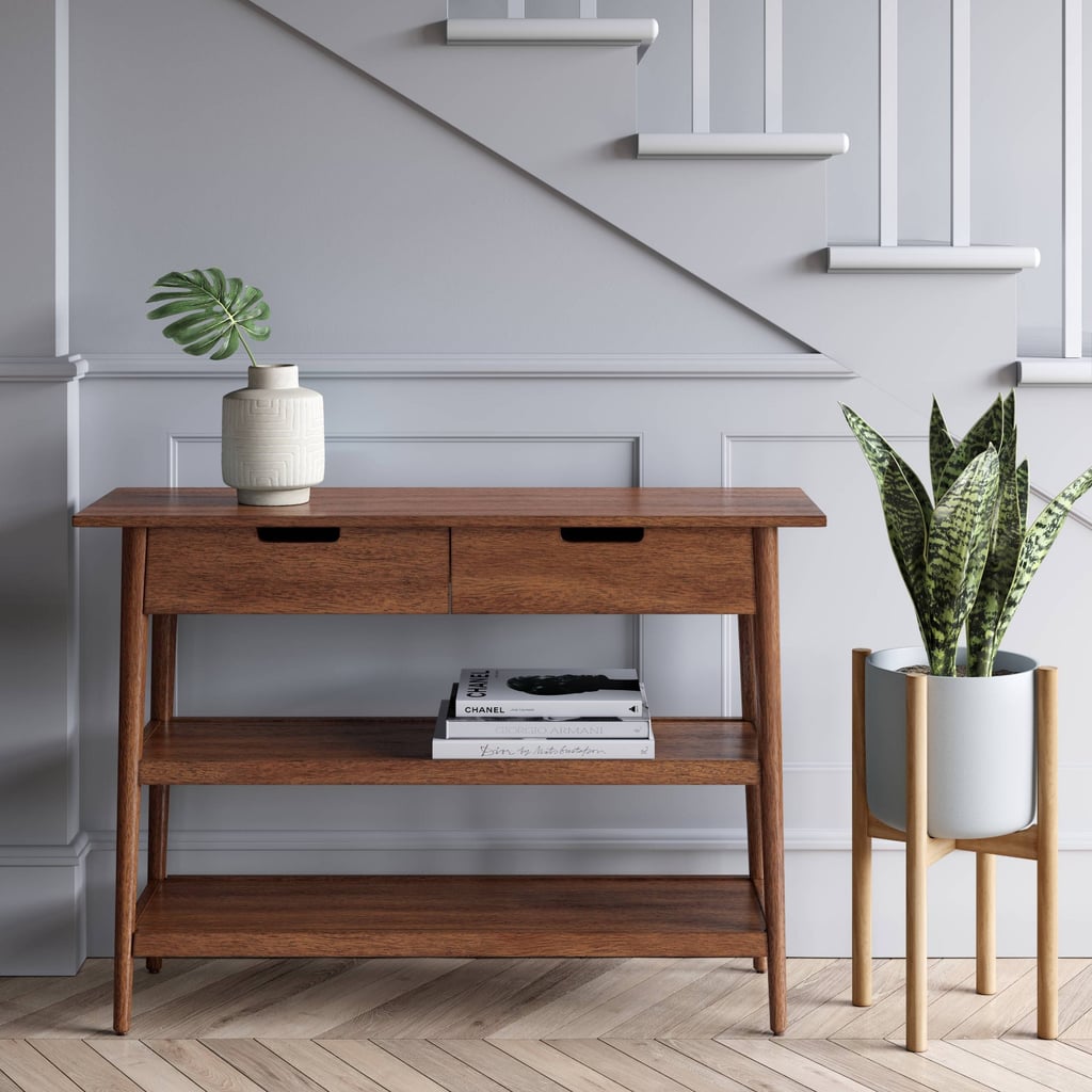 A Hallway Accent: Ellwood Wood Console Table With Drawers