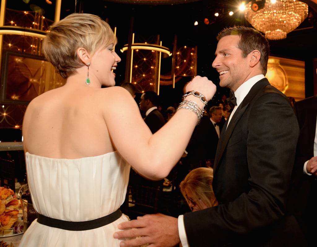 Jennifer Lawrence joked around with Bradley Cooper in 2014.