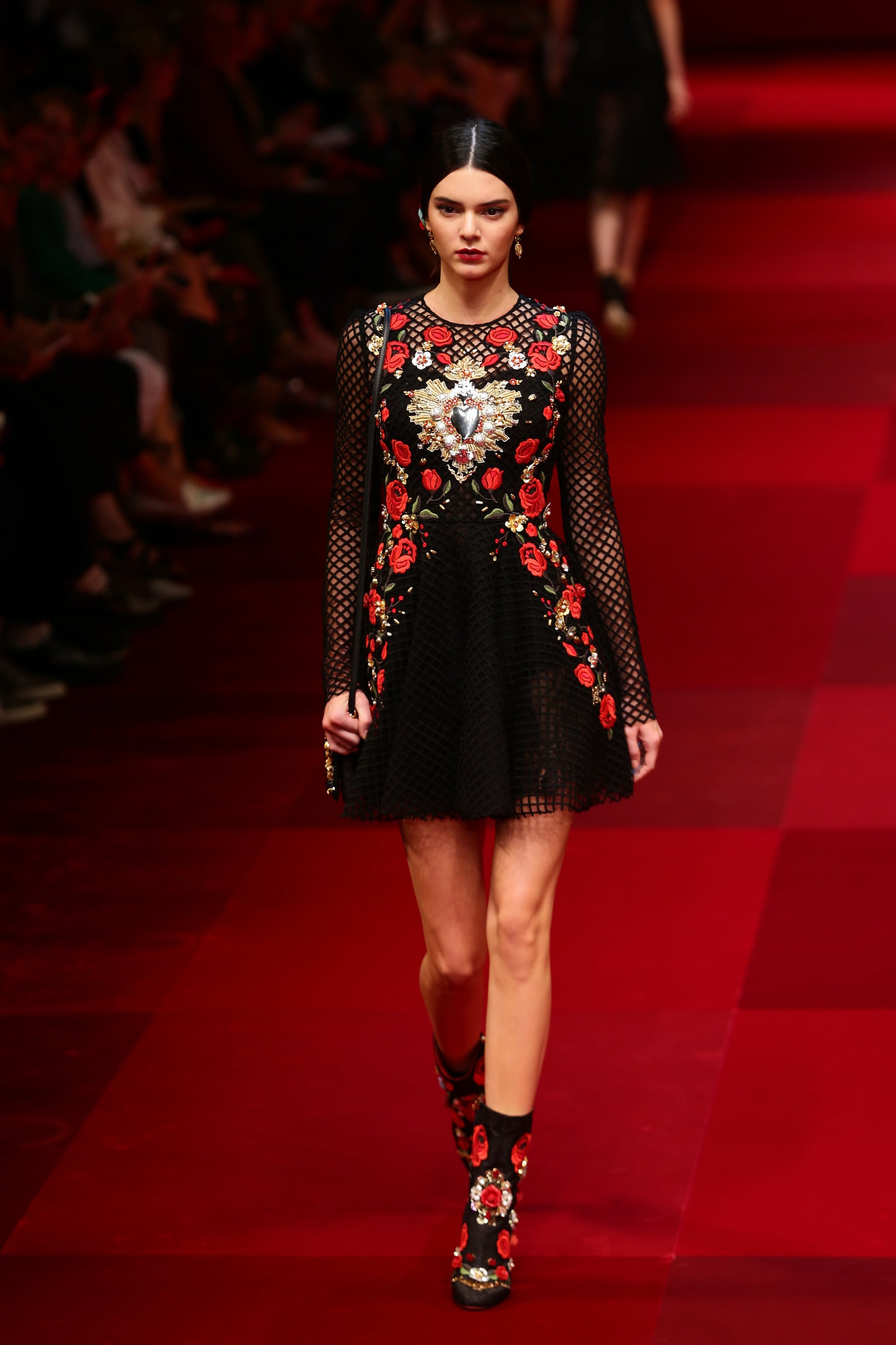 Dolce & Gabbana Spring 2015 | Take a Look Back Jenner's Most Iconic Runway Walks Through the Years | POPSUGAR Fashion Photo 15
