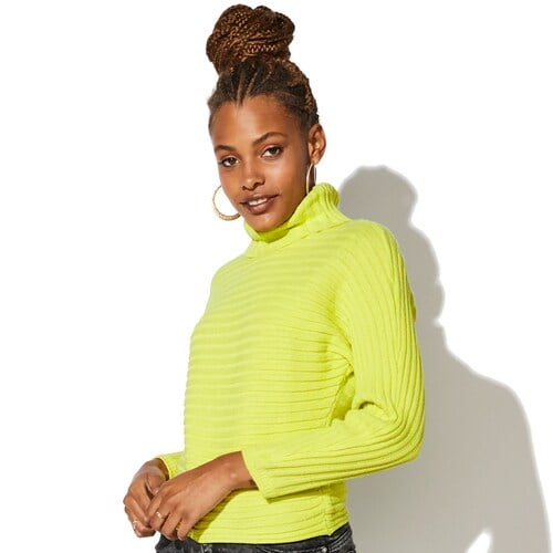 Vylette Ribbed Dolman Turtleneck